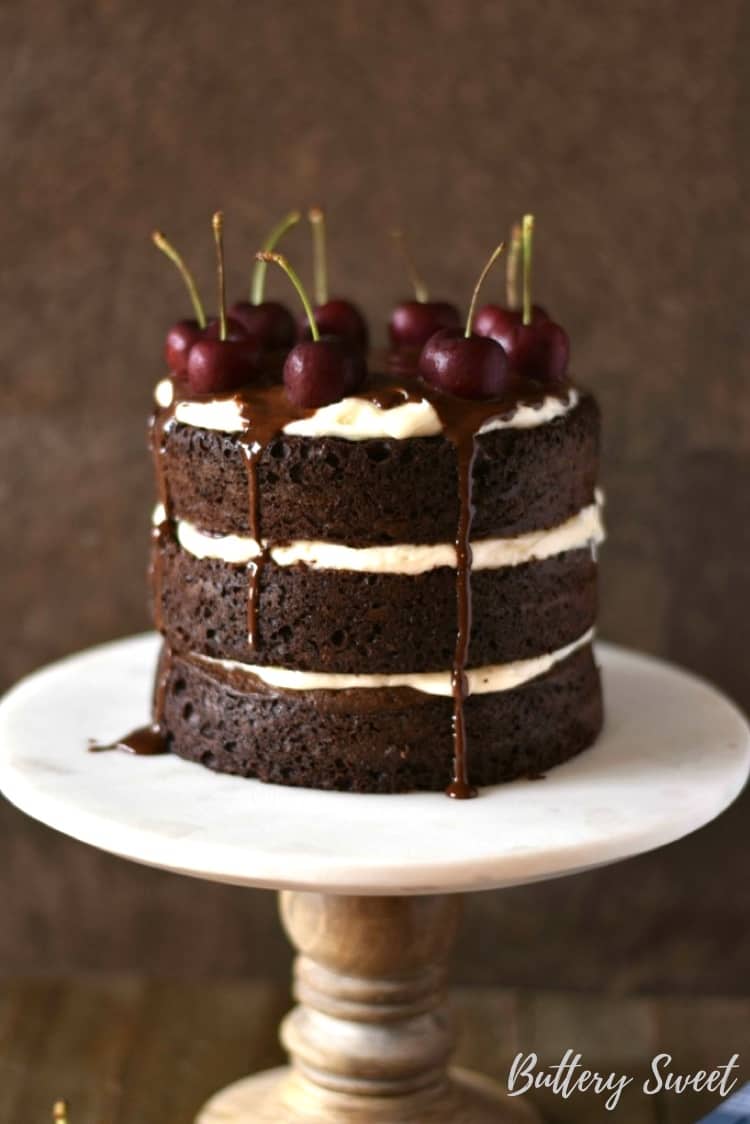 Mile-High Black Forest Cake - Baker by Nature
