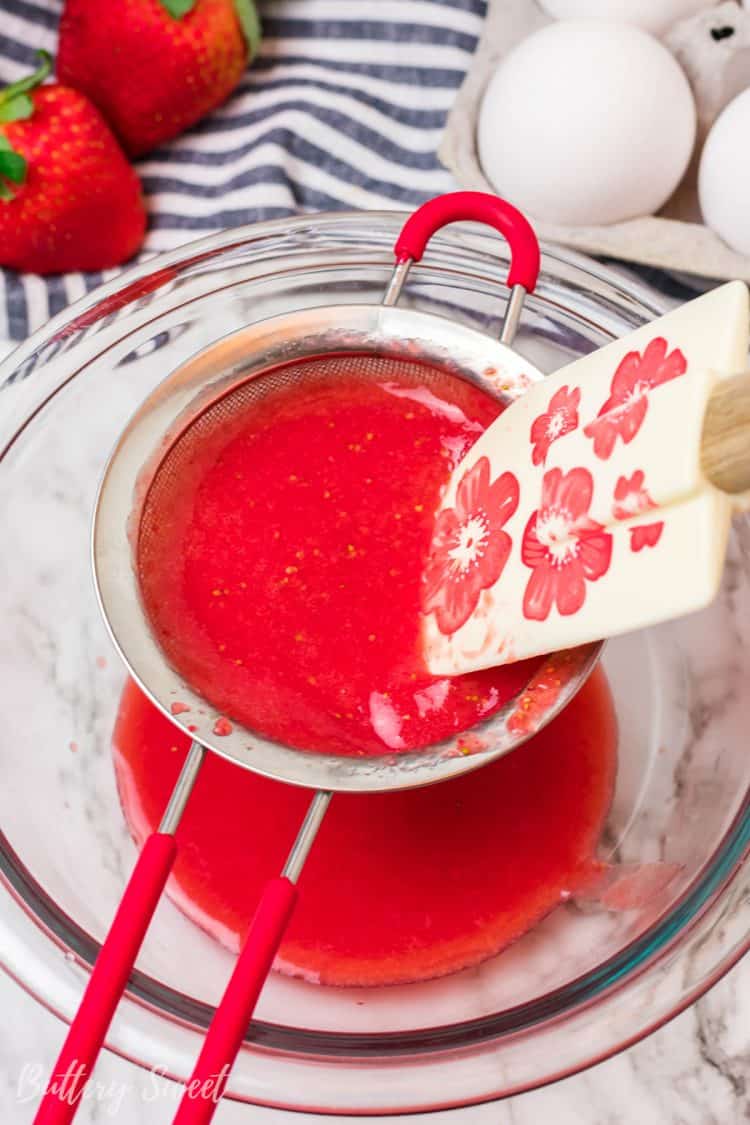 strawberry puree for Instant Pot Chocolate Covered Strawberry Cheesecake